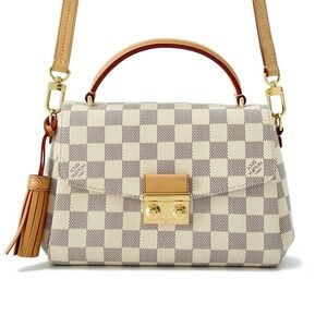 Louis Vuitton Azur White Croisette Shoulder Bag Monogram Wallet